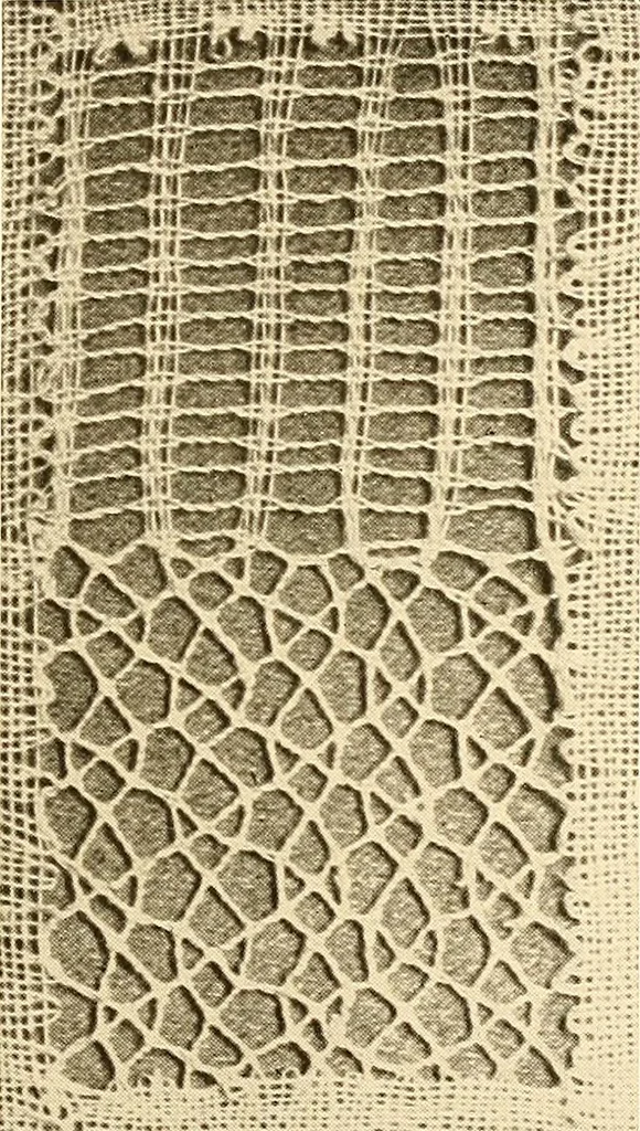An illustration from A lace guide for makers and collectors; with a bibliography and five-language nomenclature, profusely illus. with halftone plates and key designs, 1920, leaf 244