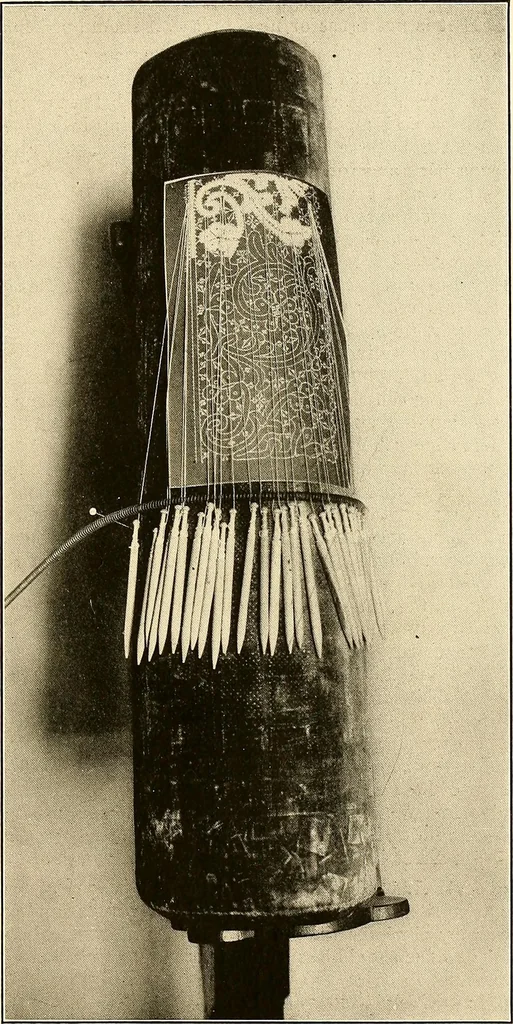 An illustration from A lace guide for makers and collectors; with a bibliography and five-language nomenclature, profusely illus. with halftone plates and key designs, 1920, leaf 28
