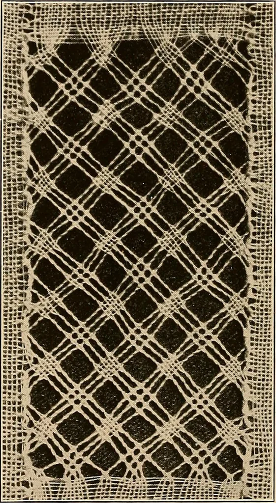 An illustration from A lace guide for makers and collectors; with a bibliography and five-language nomenclature, profusely illus. with halftone plates and key designs, 1920, leaf 87