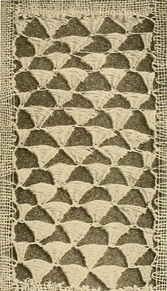 An illustration from A lace guide for makers and collectors; with a bibliography and five-language nomenclature, profusely illus. with halftone plates and key designs, 1920, leaf 92