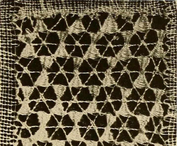 An illustration from A lace guide for makers and collectors; with a bibliography and five-language nomenclature, profusely illus. with halftone plates and key designs, 1920, leaf 94