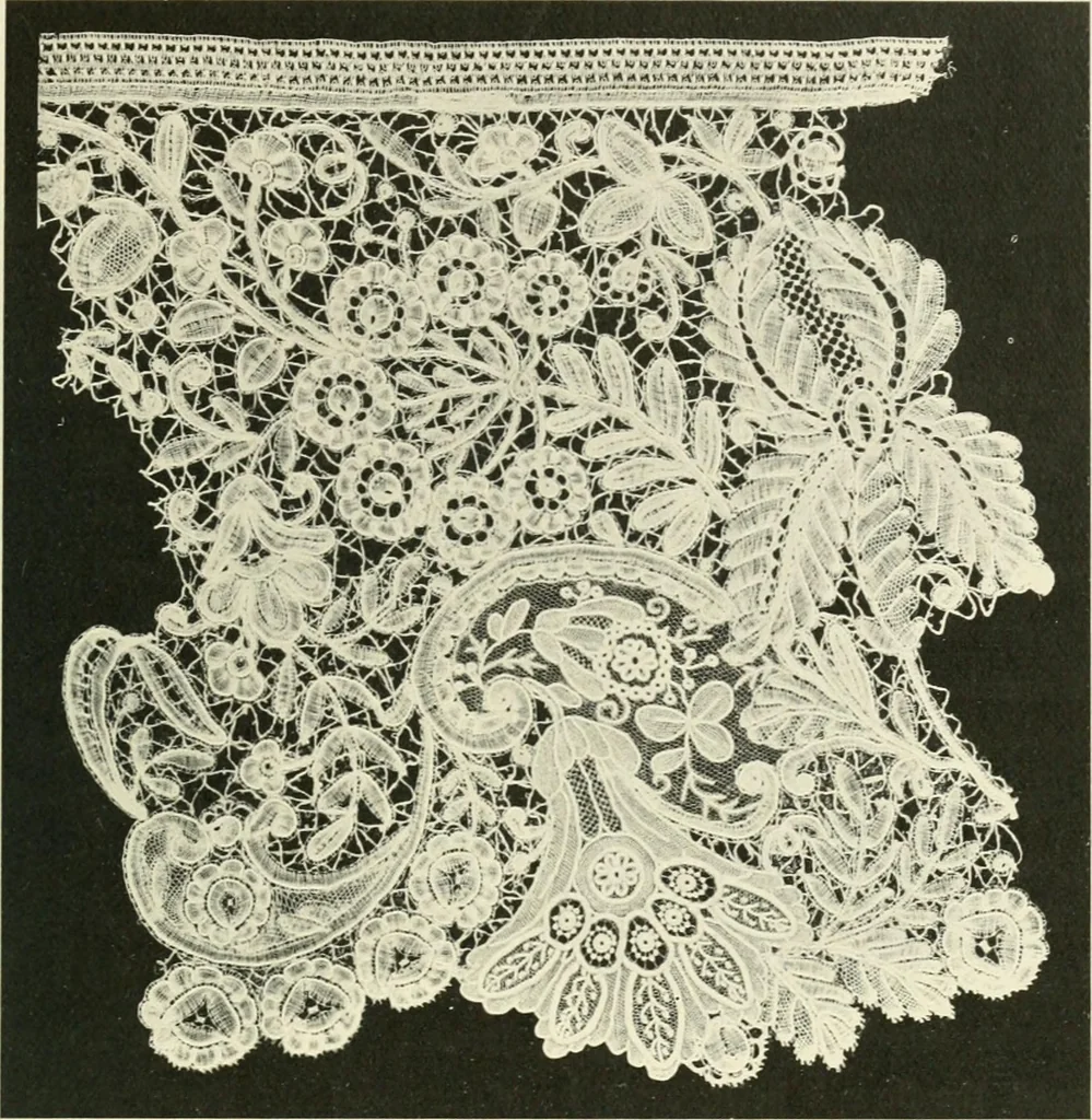 An illustration from Lace, its origin and history, 1904, leaf 13