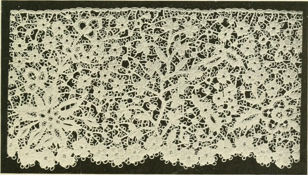 An illustration from Lace, its origin and history, 1904, leaf 13