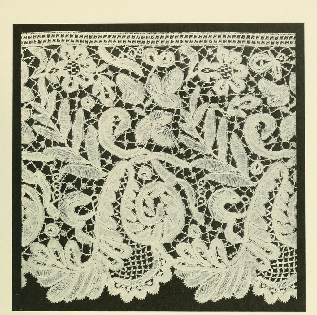 An illustration from Lace, its origin and history, 1904, leaf 19