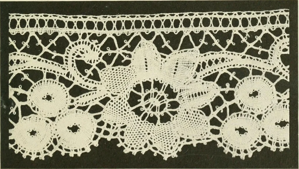 An illustration from Lace, its origin and history, 1904, leaf 19