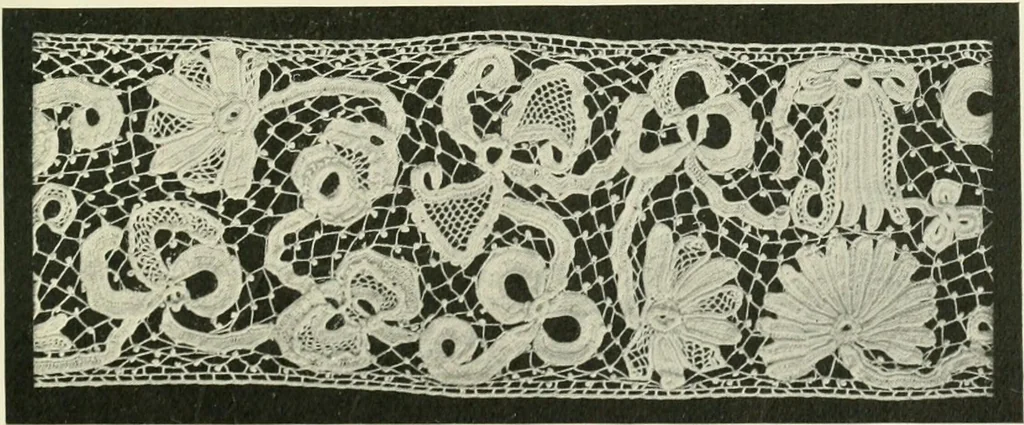 An illustration from Lace, its origin and history, 1904, leaf 33