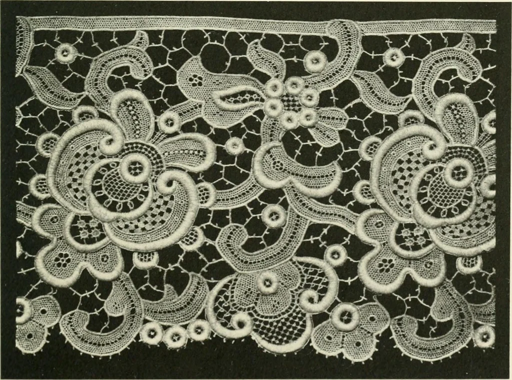 An illustration from Lace, its origin and history, 1904, leaf 35