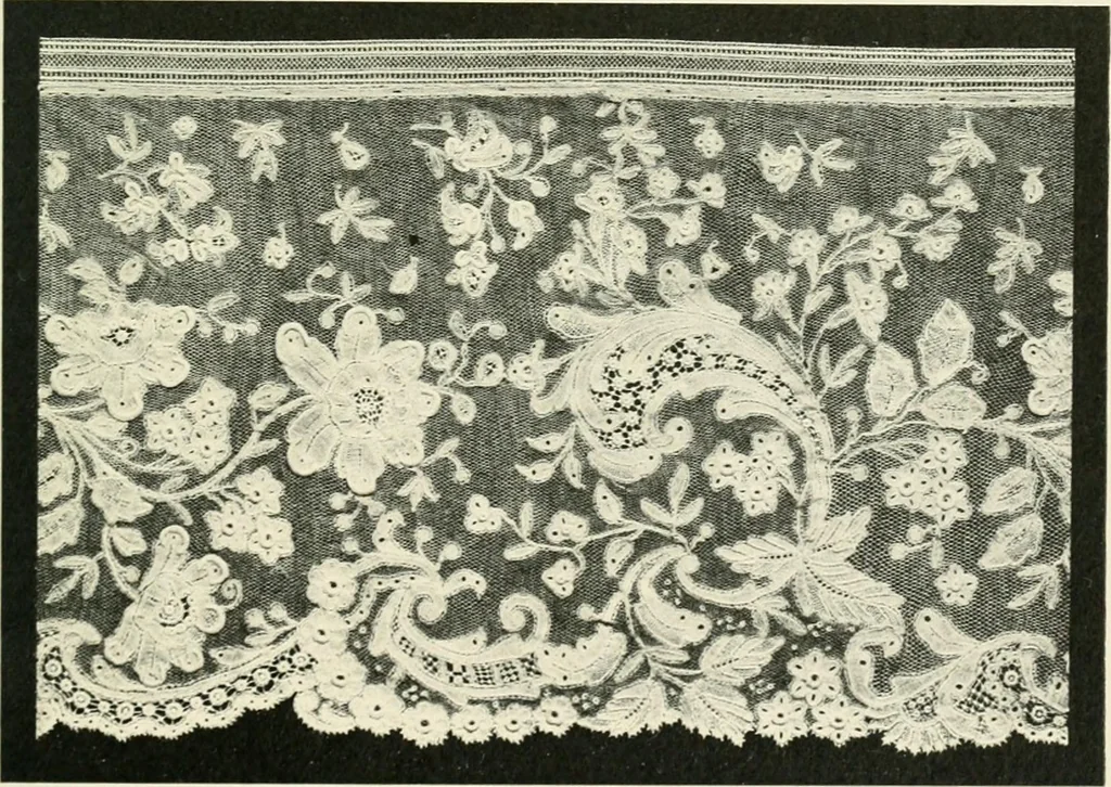 An illustration from Lace, its origin and history, 1904, leaf 39