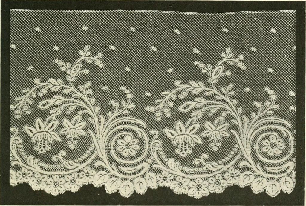 An illustration from Lace, its origin and history, 1904, leaf 43