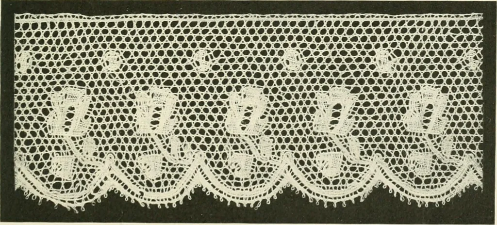 An illustration from Lace, its origin and history, 1904, leaf 47