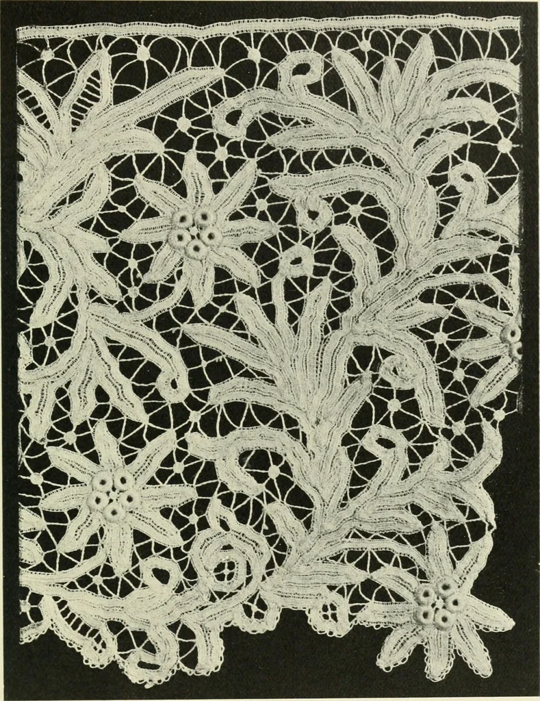 An illustration from Lace, its origin and history, 1904, leaf 63