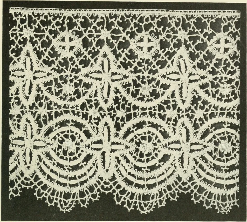 An illustration from Lace, its origin and history, 1904, leaf 69