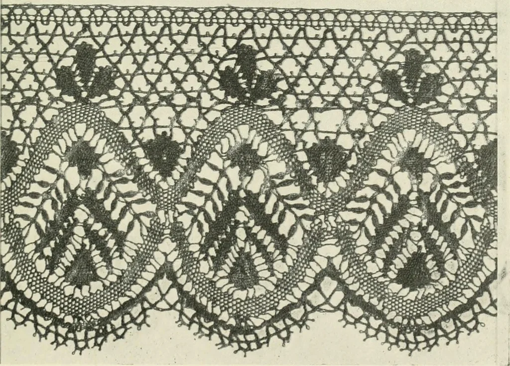 An illustration from Lace, its origin and history, 1904, leaf 69