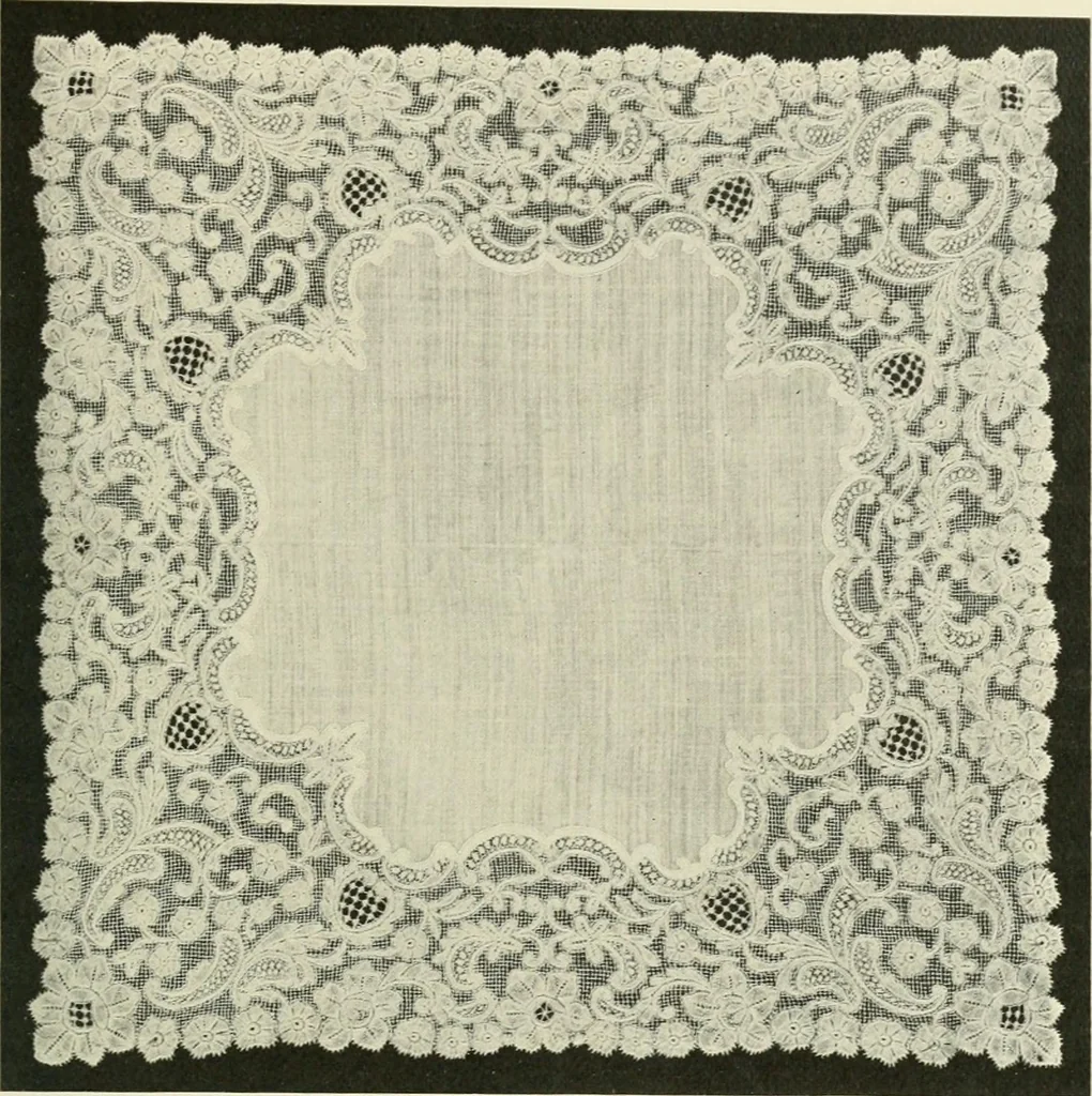 An illustration from Lace, its origin and history, 1904, leaf 9