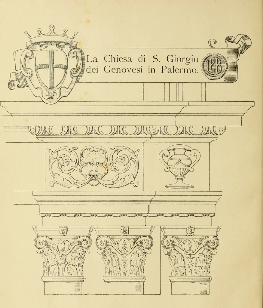 An illustration from La Chiesa di S. Giorgio dei Genovesi in Palermo, 1904, leaf 11