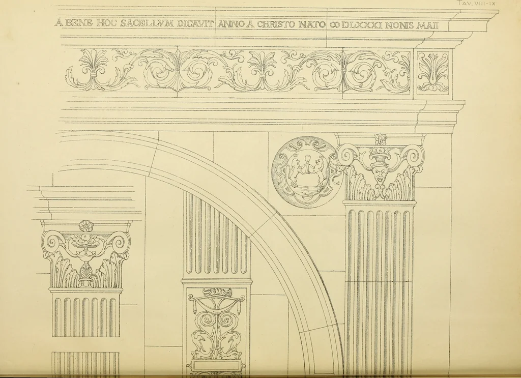 An illustration from La Chiesa di S. Giorgio dei Genovesi in Palermo, 1904, leaf 43