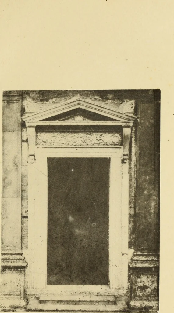 An illustration from La chiesa e il convento di S. Michele in Bosco, 1895, leaf 28