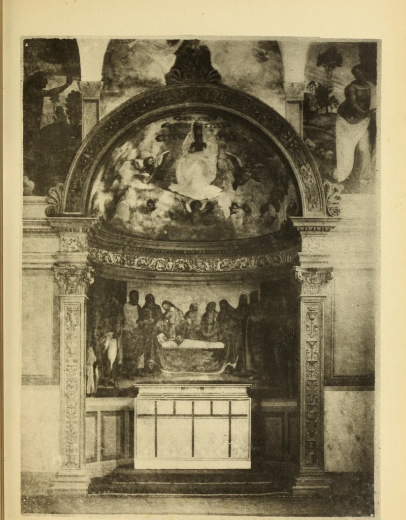 An illustration from La chiesa e il convento di S. Michele in Bosco, 1895, leaf 44