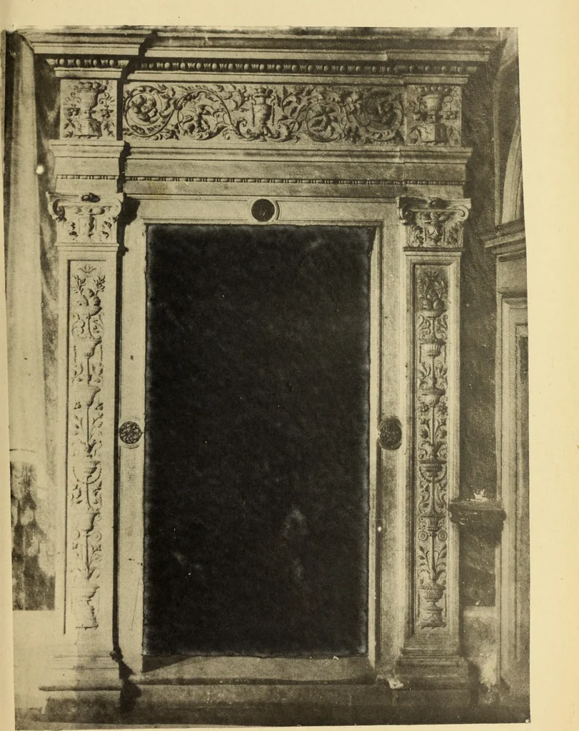 An illustration from La chiesa e il convento di S. Michele in Bosco, 1895, leaf 50