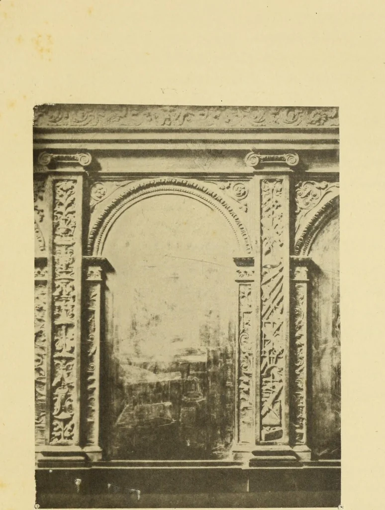 An illustration from La chiesa e il convento di S. Michele in Bosco, 1895, leaf 70
