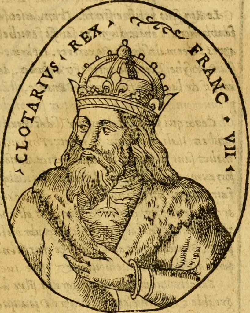 An illustration from La chronique des roys de France, puis Pharamond iusques au roy Henry, troisiesme, selon la computation des ans, iusques en l'an mil cinq cens soixante & quinze : Le catalogue des papes, puis S. Pierre iusques à Gregoire, treiziesme du nom. Le Catalogue des empereurs, puis Octouian Cesar iusques à Maximilian, present, 1576, leaf 40