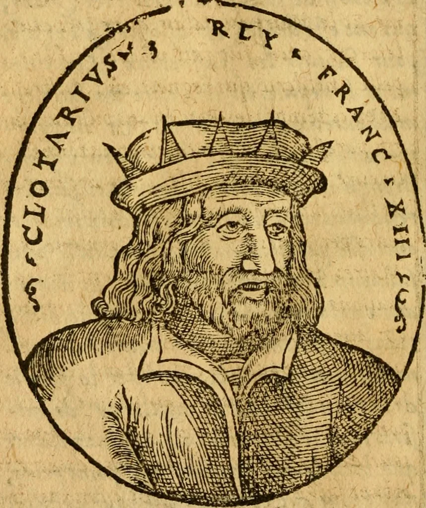 An illustration from La chronique des roys de France, puis Pharamond iusques au roy Henry, troisiesme, selon la computation des ans, iusques en l'an mil cinq cens soixante & quinze : Le catalogue des papes, puis S. Pierre iusques à Gregoire, treiziesme du nom. Le Catalogue des empereurs, puis Octouian Cesar iusques à Maximilian, present, 1576, leaf 63