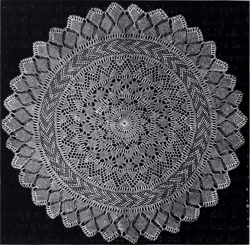 An illustration from Lacis, practical instructions in filet brodé or darning on net;, 1909, leaf 122