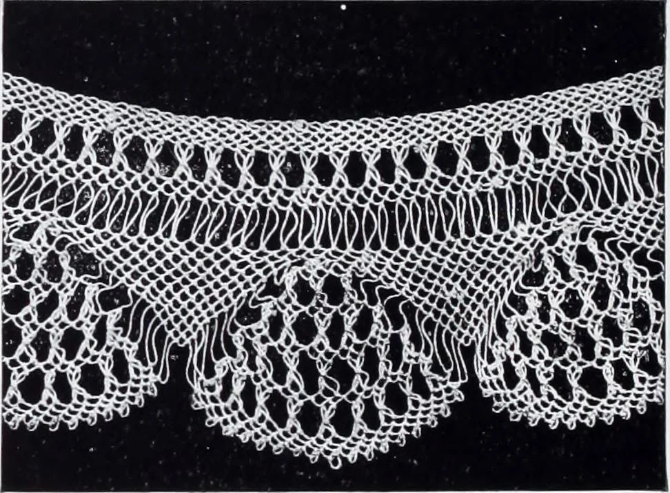 An illustration from Lacis, practical instructions in filet brodé or darning on net;, 1909, leaf 124