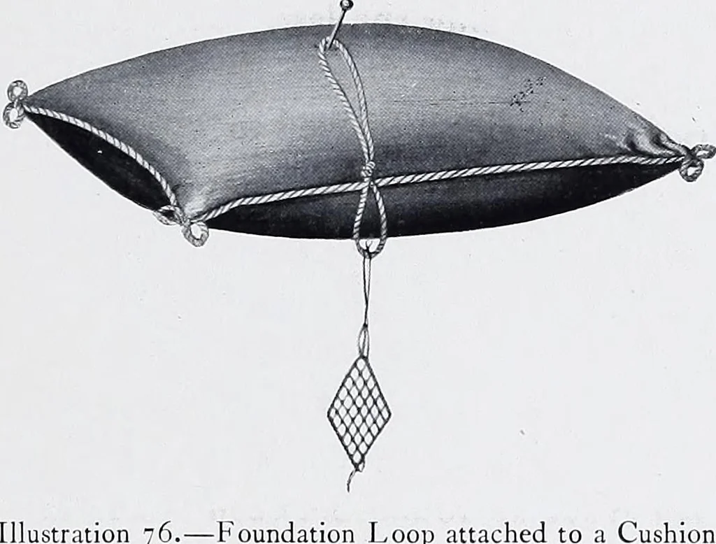 An illustration from Lacis, practical instructions in filet brodé or darning on net;, 1909, leaf 133