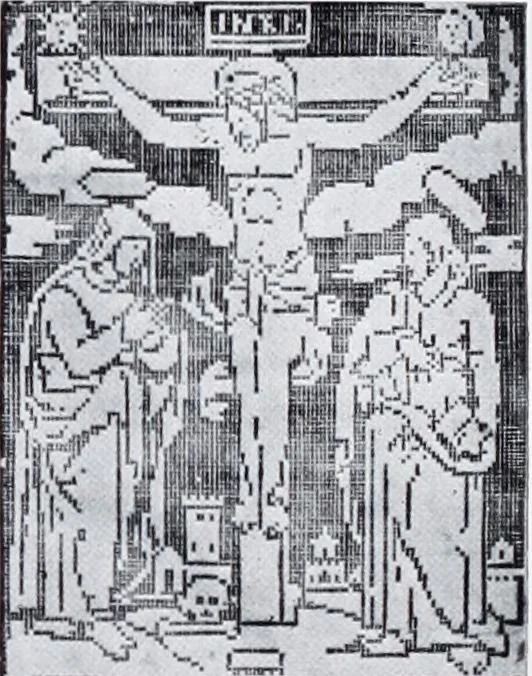 An illustration from Lacis, practical instructions in filet brodé or darning on net;, 1909, leaf 40