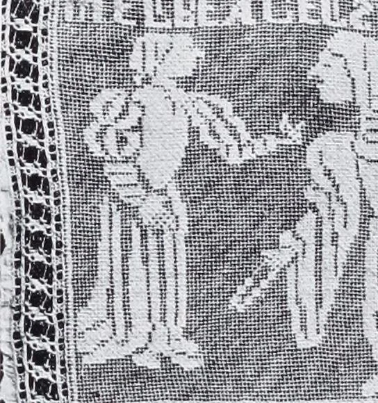 An illustration from Lacis, practical instructions in filet brodé or darning on net;, 1909, leaf 54