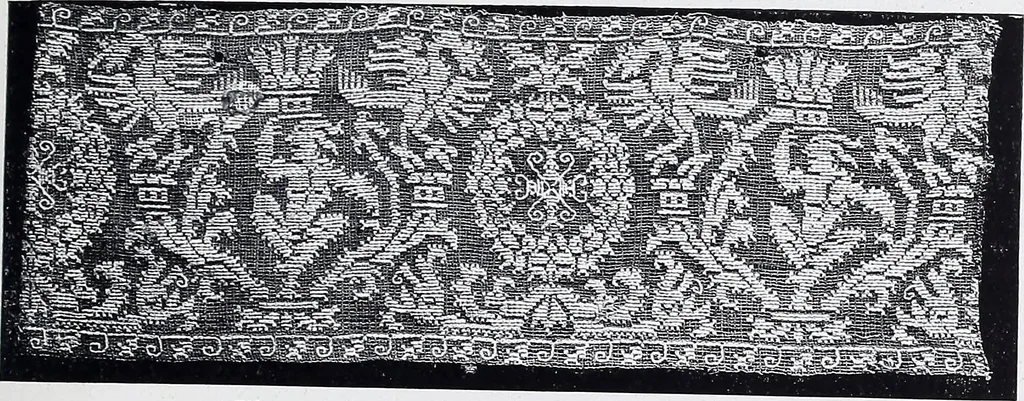 An illustration from Lacis, practical instructions in filet brodé or darning on net;, 1909, leaf 59