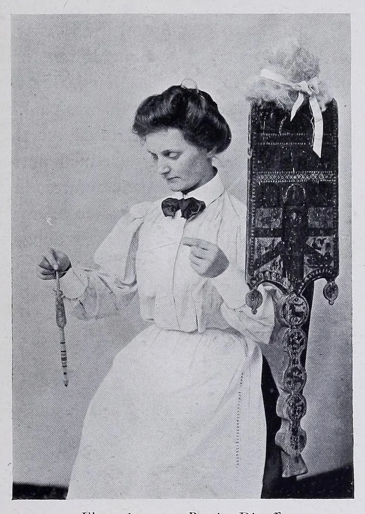 An illustration from Lacis, practical instructions in filet brodé or darning on net:, 1909, leaf 107