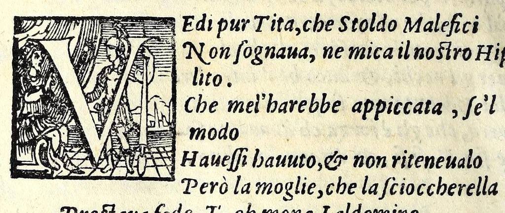 An illustration from La cofanaria : commedia, 1593, leaf 102