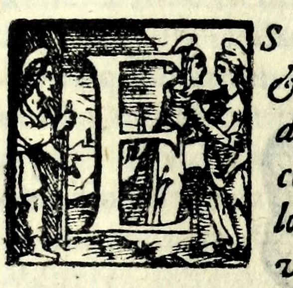 An illustration from La cofanaria : commedia, 1593, leaf 133