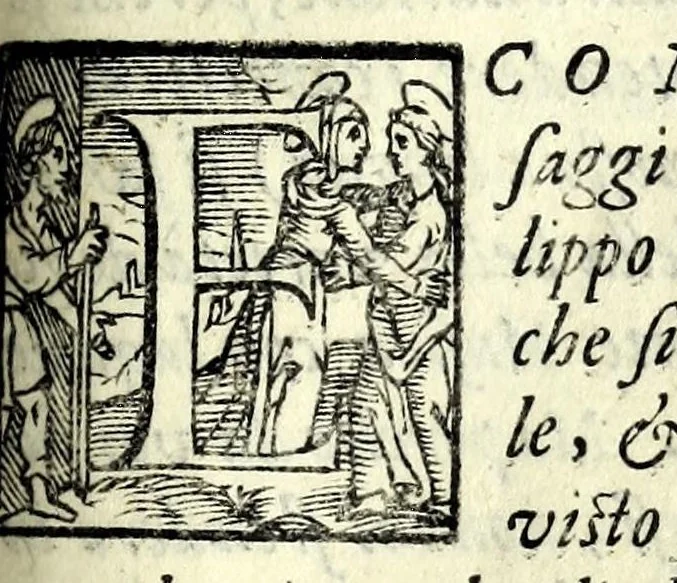 An illustration from La cofanaria : commedia, 1593, leaf 5