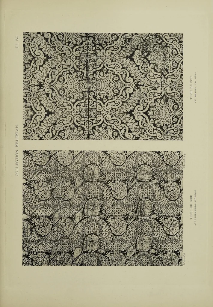 An illustration from La collection Kelekian : étoffes & tapis d'Orient & de Venise, 1908, leaf 135