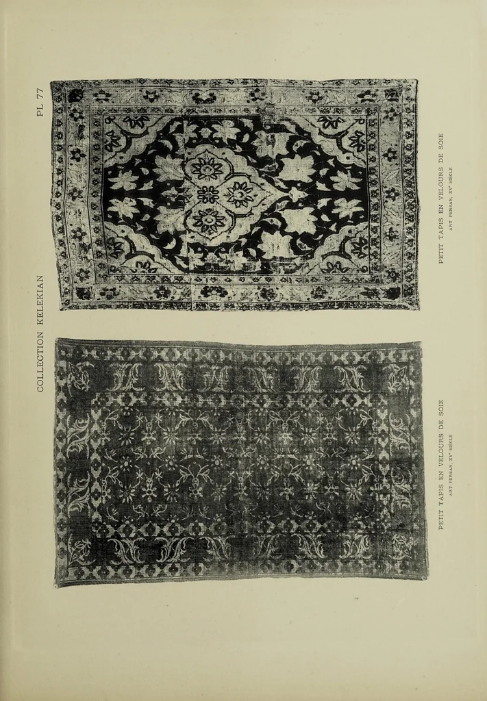 An illustration from La collection Kelekian : étoffes & tapis d'Orient & de Venise, 1908, leaf 169