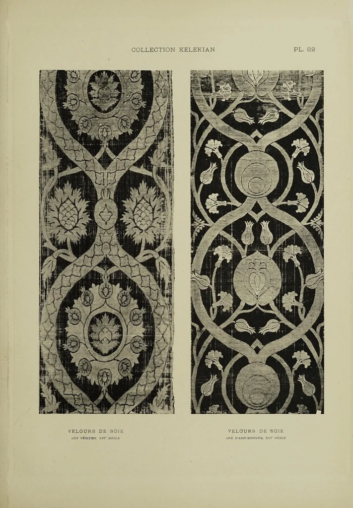 An illustration from La collection Kelekian : étoffes & tapis d'Orient & de Venise, 1908, leaf 179
