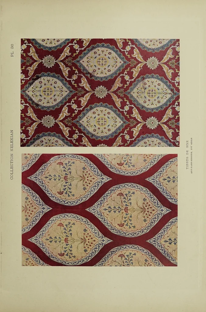 An illustration from La collection Kelekian : étoffes & tapis d'Orient & de Venise, 1908, leaf 89