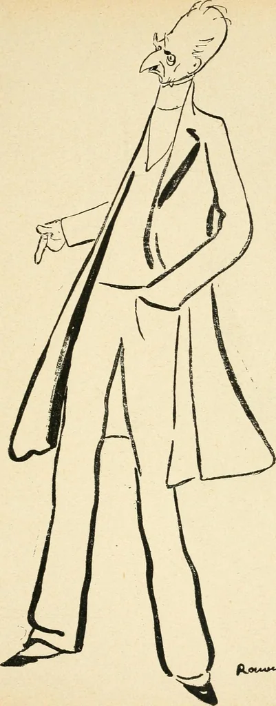 An illustration from La comédie-francaise [1905-1906]; dessins. Avec la préf. de Robert de Montesquiou, 1906, leaf 158
