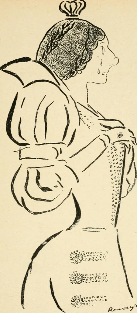 An illustration from La comédie-francaise [1905-1906]; dessins. Avec la préf. de Robert de Montesquiou, 1906, leaf 202