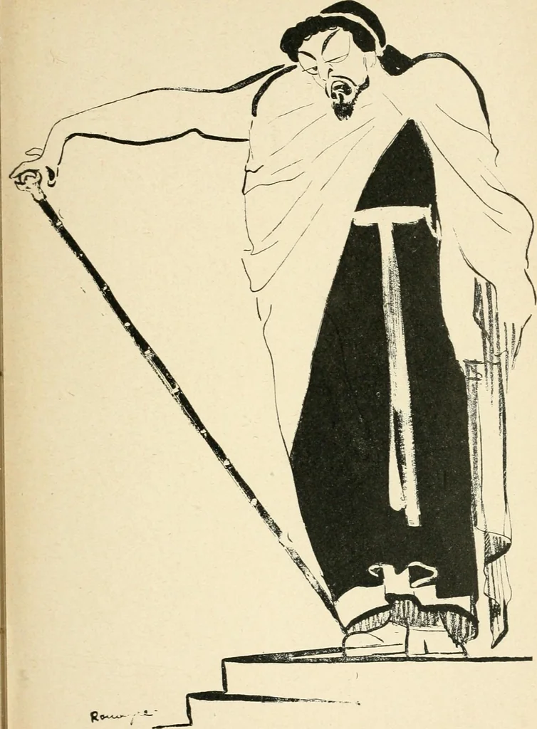 An illustration from La comédie-francaise [1905-1906]; dessins. Avec la préf. de Robert de Montesquiou, 1906, leaf 78