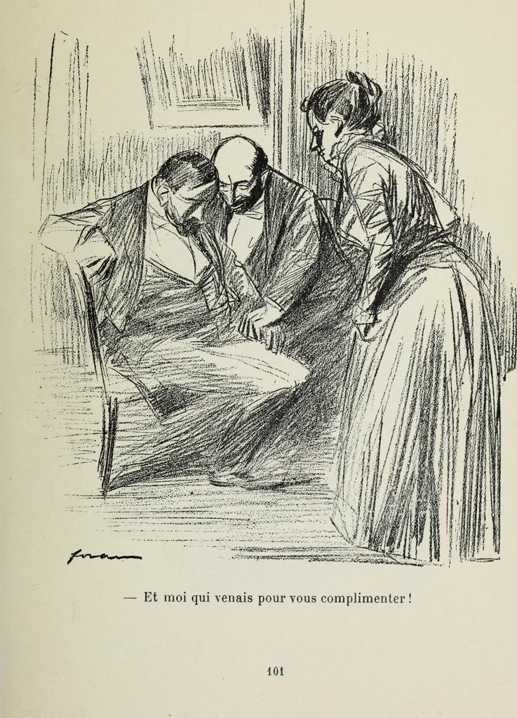 An illustration from La comedie parisienne : 188 dessins, 1904, leaf 110