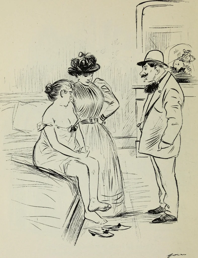 An illustration from La comedie parisienne : 188 dessins, 1904, leaf 111