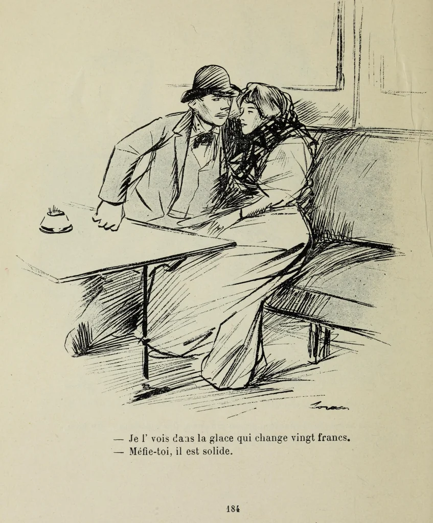 An illustration from La comedie parisienne : 188 dessins, 1904, leaf 193