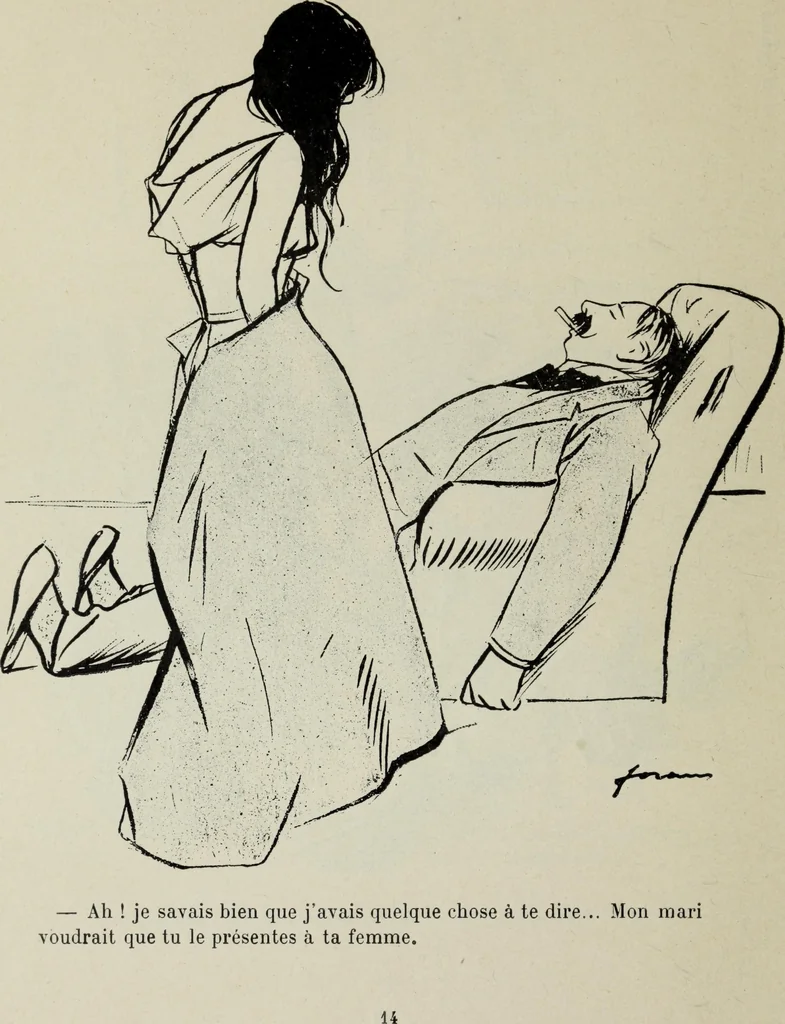 An illustration from La comedie parisienne : 188 dessins, 1904, leaf 23