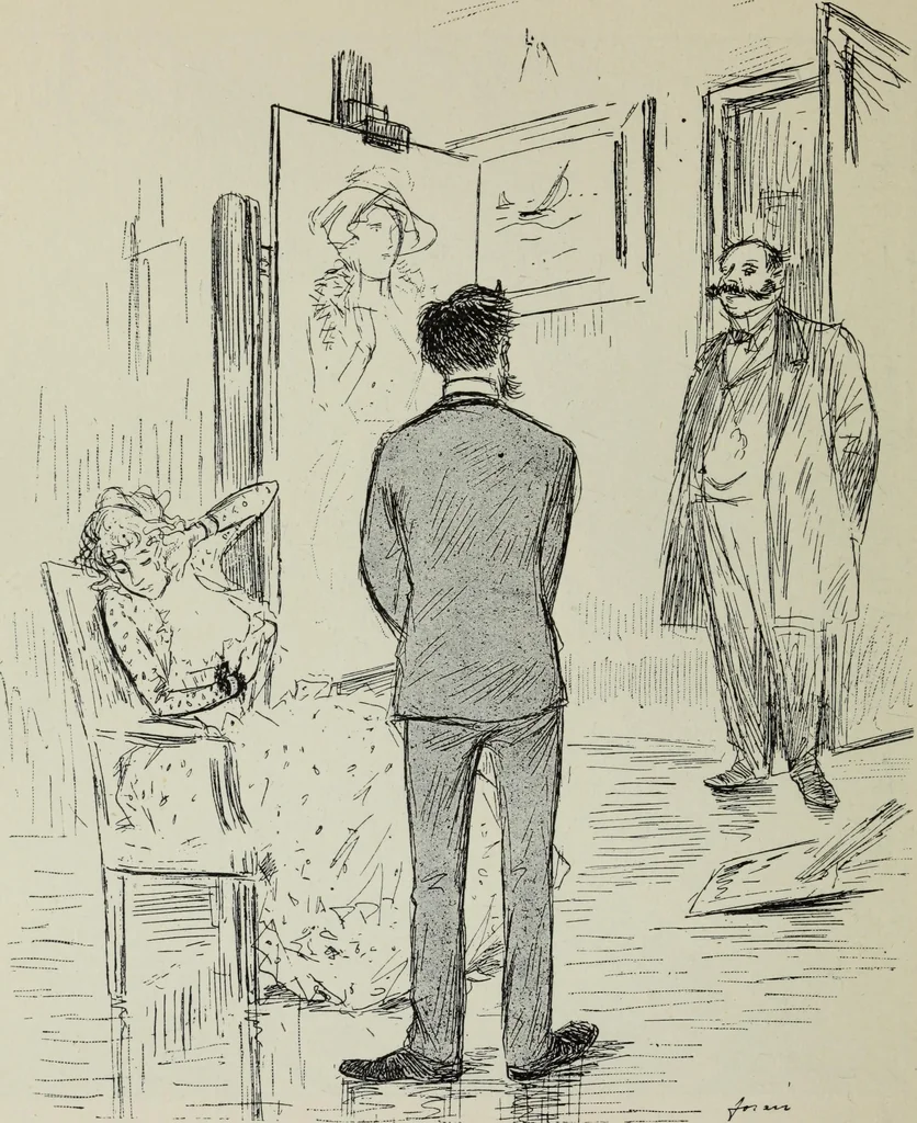 An illustration from La comedie parisienne : 188 dessins, 1904, leaf 39