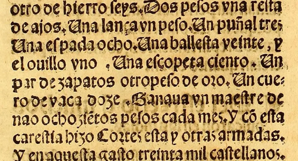 An illustration from La conquista de Mexico. 1552, 1553, leaf 198