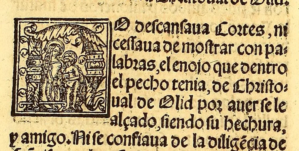 An illustration from La conquista de Mexico. 1552, 1553, leaf 200